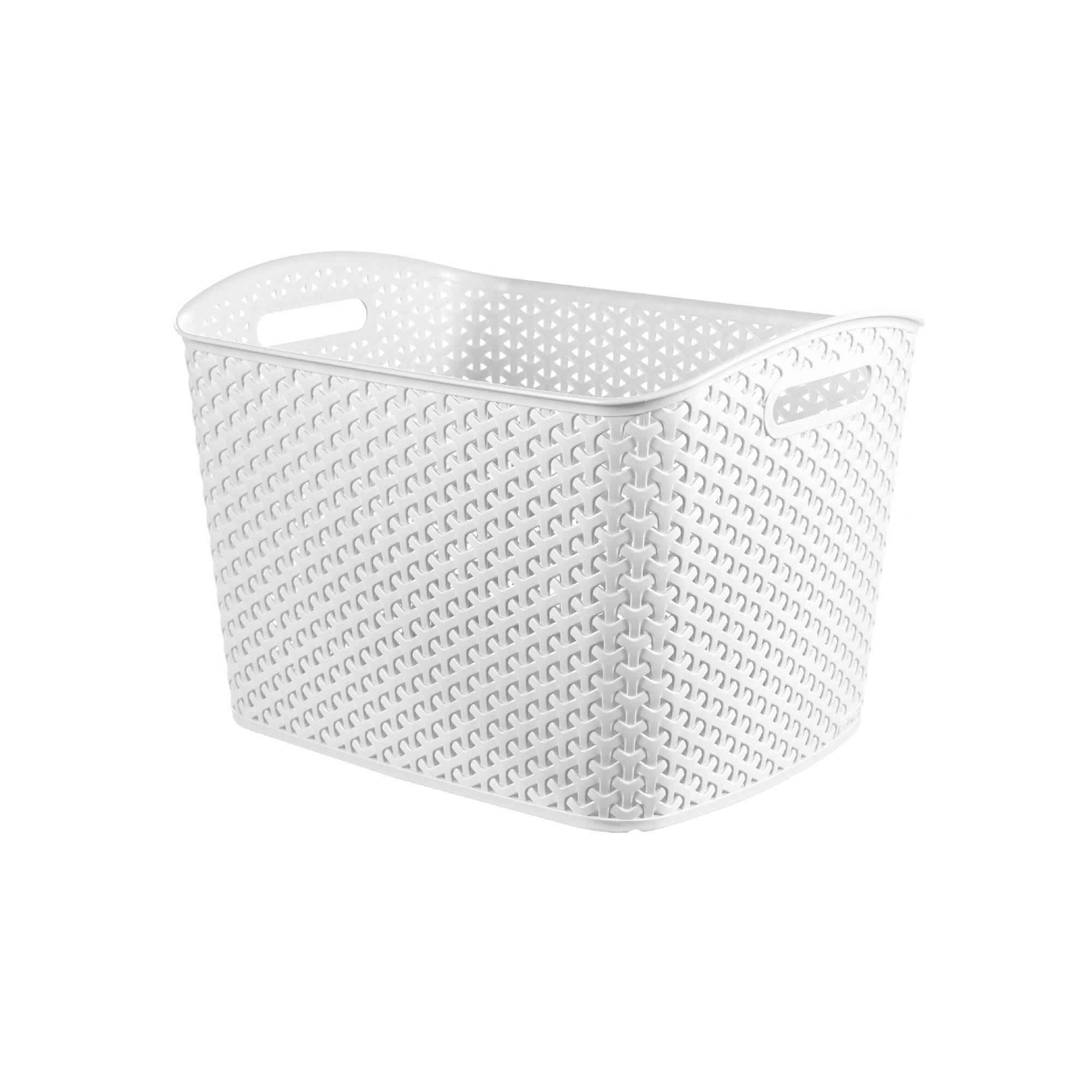 Y-Weave XL Curved Decorative Storage Basket White - Brightroom™