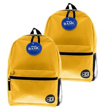 BAZIC Products® 16" Basic Backpack, Mustard, Pack of 2