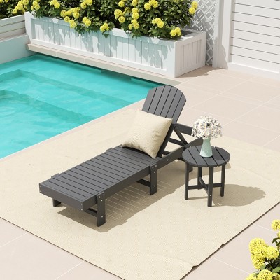 WestinTrends Dylan 2 Piece Poly Reclining Chaise Lounge