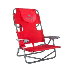 Ostrich On-Your-Back Outdoor Reclining Beach Lounge Pool Camping Chair - 1 of 4