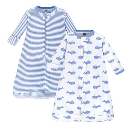 Hudson Baby Unisex Baby Cotton Long Sleeve Wearable Sleeping Bag Sack Blanket Blue Whales 3 9m Target