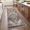 Area Rugs for Living Room Bedroom Washable Vintage Distressed Print Pattern Medallion Carpet Non-Slip Low Pile Rug - 2 of 4