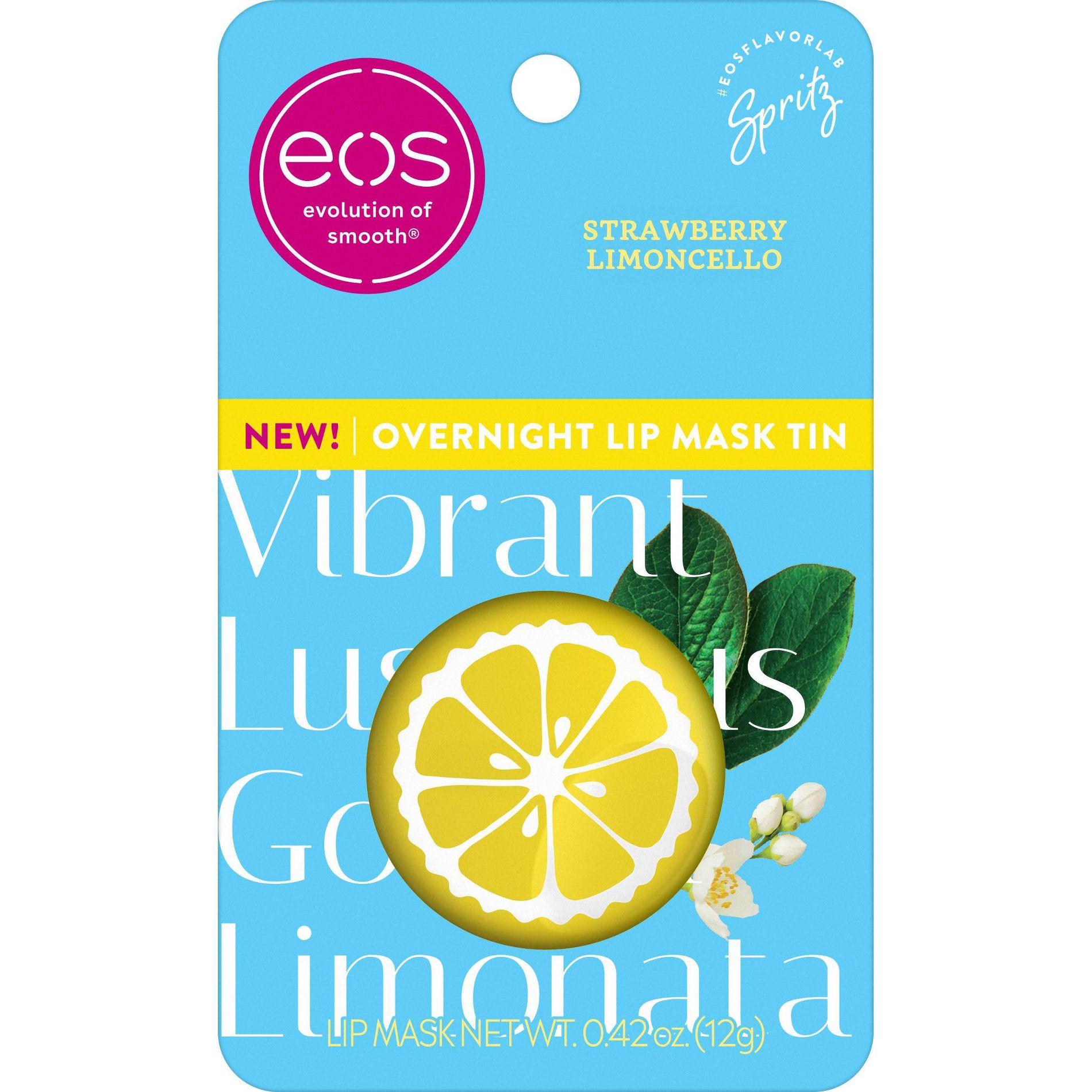 eos Limited Edition Overnight Lip Mask - Strawberry Limoncello - 0.42oz