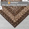 Acekool 9x12 Washable Area Rug, Modern Printed Braided Look, Non-Slip, Stain Resistant Large Brown Carpet for Bedroom, Living Room, Dining Room - 3 of 4