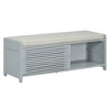 Lycvki Distressed Shutter Storage Bench with Acacia Veneer - 2 of 4