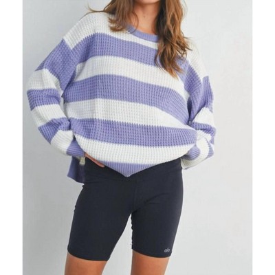 Women's Spring Stripes Sweater - Buttermelon