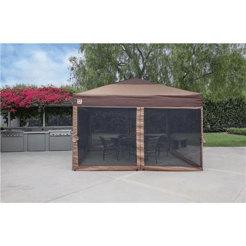 Z-Shade Mesh Wall Screen Room Attachment for 12 x 12 Foot Outdoor Canopy Tent Portable Shelter, Tan (Screen Only, Frame Sold Separately), 2 of 4