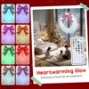SEVOBAL Wreaths Christmas Bows Decoration Wreath Bow Light Artificial Christmas Wreath with Bow Christmas Decoration, Red, 60"*60"*4" - 4 of 4