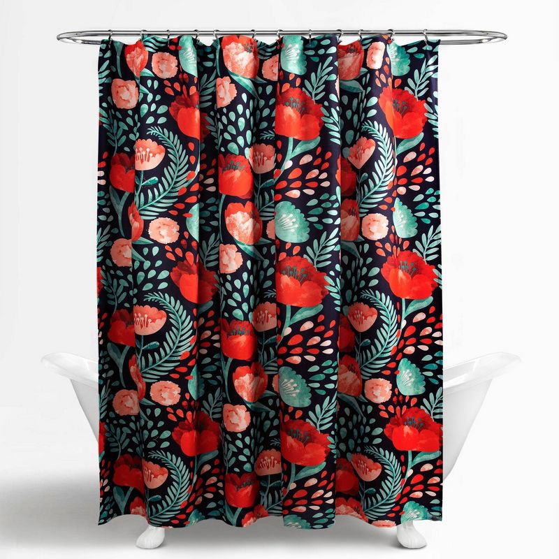 Poppy Garden Shower Curtain - Lush Décor, 3 of 12