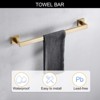 Itopfox Brushed Gold Towel Bar Set, 5-Piece Bathroom Hardware Accessories, Stainless Steel Wall Mounted Towel Holder for Bathroom - 3 of 4