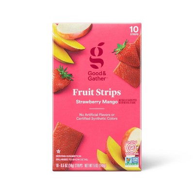 Strawberry Mango Fruit Strips - 5oz/10ct - Good &#38; Gather&#8482;