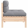 2-seater Garden Sofa Set of 2 Grey, Pine vidaXL - 4 of 4