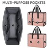 HOMLUX™- Large/Medium Zipper Top Long Handle Tote Bag Utility Multi Pockets Handbags - image 3 of 4