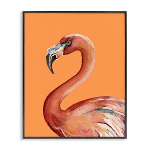 Stupell Industries Tropical Flamingo Bird Portrait Watercolor Detail Framed Giclee Art - 1 of 4