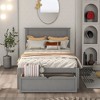 NicBex Twin Size Platform Bed 76" L Modern Pine Bed Frame with Storage Drawer for Bedroom, Guest Room, No Box Spring Required - 2 of 4