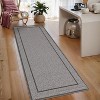 Washable Area Rug Modern Print Braided Indoor Soft Contemporary Solid Textured Carpet Non Slip Farmhouse Floor Cover - 2 of 4