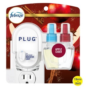 Febreze Fade Defy PLUG Air Freshener & Odor Eliminator Starter Kit, Apple Cider Scent, 1 Count - 1 of 4