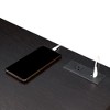 HomeStock Newport 2-Drawer Desk with Charging Station, Espresso/Black - 3 of 4