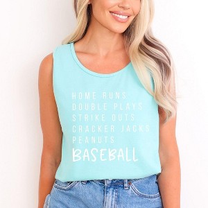 Simply Sage Market Women's Baseball Words Garment Dyed Heavy Weight Tank - 1 of 1