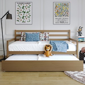 ChaletPosh Twin Size Wooden Daybed with Trundle - 1 of 4
