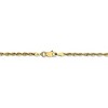 Black Bow Jewelry 2.25mm, 10k Yellow Gold Lightweight D/C Rope Chain Anklet or Bracelet - 3 of 4