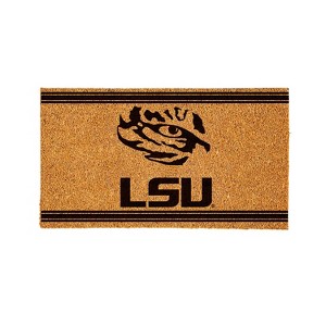 Evergreen Louisiana State University Logo Turf Mat, Brown- 28 x 16 Inches Indoor Outdoor Doormat - 1 of 4