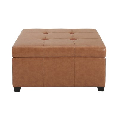 GDFStudio Carlsbad Contemporary Upholstered Tufted Storage Ottoman