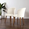 NicBex Mid Century Upholstered  Dining Chairs Set of 2 with Scallop Shaped Back,Stylish Accent Chairs for Dining Room,Living Room - 2 of 4