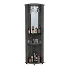 CAVINAS Corner Bar Cabinet,74.4" Tall Freestanding Storage Cabinet with 3 Shelves,Space-Saving Corner Cabinet for Dining Room,Small Spaces - 2 of 4