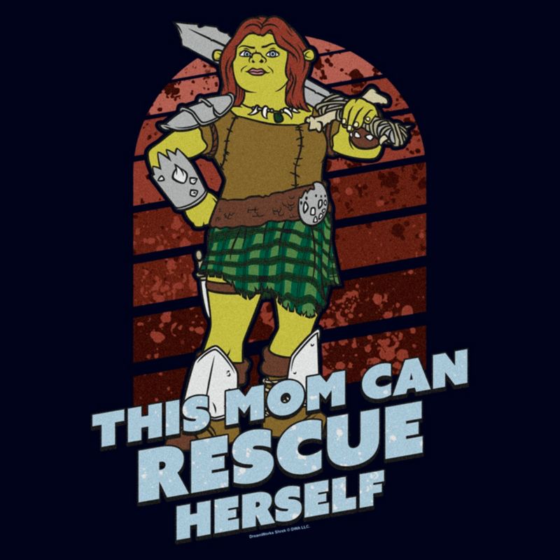 Junior's Women Shrek This Mom Can Rescue Herself T-Shirt, 2 of 5