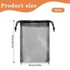 Generic 8 Pcs Mesh Bags, Small Mesh Bags Drawstring Rock Collecting Bag Black - 2 of 4