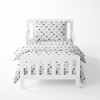 Bacati - Little Sailor Girls Whales/Boats Muslin 4 pc Toddler Bedding Set - 2 of 4