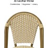 PURPLE LEAF Bistro Chair Set of 2 Hand-Woven Wicker Chairs for Outdoor Patio Porch Garden Indoor, Dining Chairs - 3 of 4