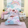 Disney Doc McStuffins Cuddle Team Purple, Pink and Aqua Rainbows and Clouds Super Soft Toddler Pillow - 4 of 4