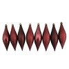 Northlight 8ct Shatterproof 4-Finish Christmas Finial Drop Ornament Set 5.5" - Red - 2 of 2