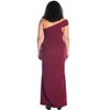 24seven Comfort Apparel Formal One Shoulder Rouched Mermaid Plus Size Maxi Dress - 3 of 4