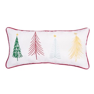 carol & frank 24" x 12" Colorful Trees Throw Pillow - 1 of 3