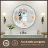 Keonjinn Metal Framed LED Round Frontlit Bathroom Vanity Wall Mirror, 3 Color Temperatures Dimmable, Anti-Fog - 4 of 4