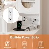 Modern Makeup Vanity Desk with Lights, White Vanity Table with 10 Led Light Bulbs & Power Outlet, Large Storage Shelves and Drawers Makeup Table - 4 of 4