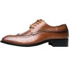 Santimon Men's Snake-Embossed Wingtip Brogue Dress Oxford Shoes - 3 of 4