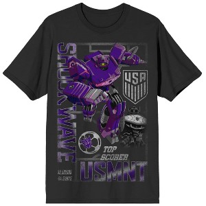Transformers X USSF Shockwave Top Scorer Adult Black Crew Neck