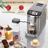 Espresso machine with automatic milk frother, 20 Bar pressure, adjustable grinder (1-15 levels), and 1.5L water tank; perfect for coffee lovers. - 2 of 4