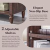 Arched Bookcase with 2 Adjustable Shelves, 76" Tall Bookshelves with Open Display Shelves for Living Room, Narrow Book Shelf, Brown - 4 of 4