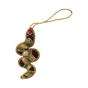 Jollity & Co. - Beaded Snake Christmas Ornament - Pack of 1 Ornament - 1 of 3
