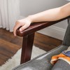 SONGMICS Accent Leisure Chair Mid-Century Modern Arm Chair with Solid Wood Armrests and Legs 1-Seat Cushioned Sofa - 4 of 4