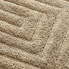Knightsbridge Stylish And Comfortable All Season Traditional Racetrack Design Cotton Bath Rug, Natural - 4 of 4