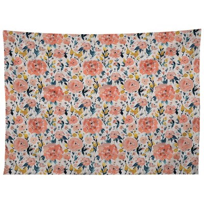 alison janssen Tropical Coral Floral Tapestry - Society6