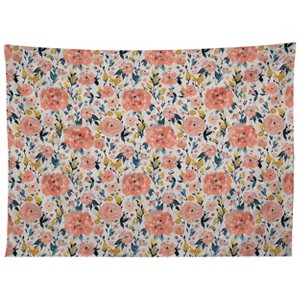alison janssen Tropical Coral Floral Tapestry - Society6 - 1 of 3