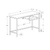 Monarch Specialties Computer Desk Home Office Laptop 48InchL Work Metal Laminate White Grey Contemporary Modern - 3 of 4
