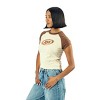 A&W Logo Women’s White Crew Neck Short Sleeve Baby Raglan Tee - image 3 of 3